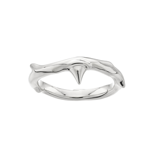 Shaun Leane Silver Rose Thorne Band Ring