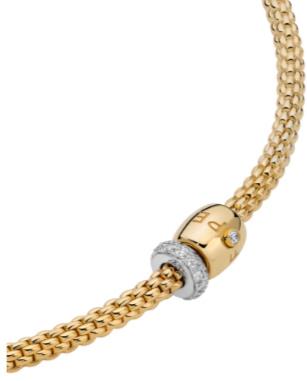 Fope 18ct Yellow Gold + 0.19ct Diamond Flex'it Necklace, 07F08CX