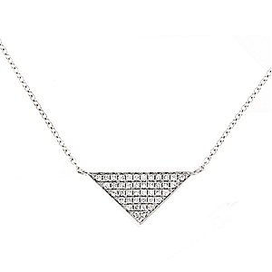 18ct White Gold 0.39ct Diamond Pendant