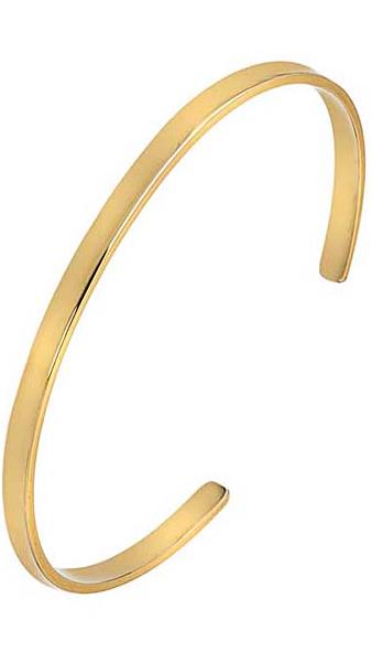 A hallmarked 9ct yellow gold oval shaped torque bangle. The bangle ...